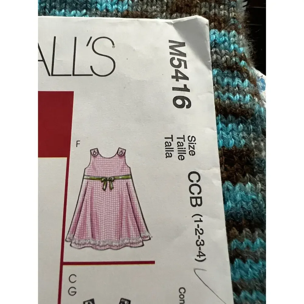McCalls pattern 5416 girls Aline dress top pants